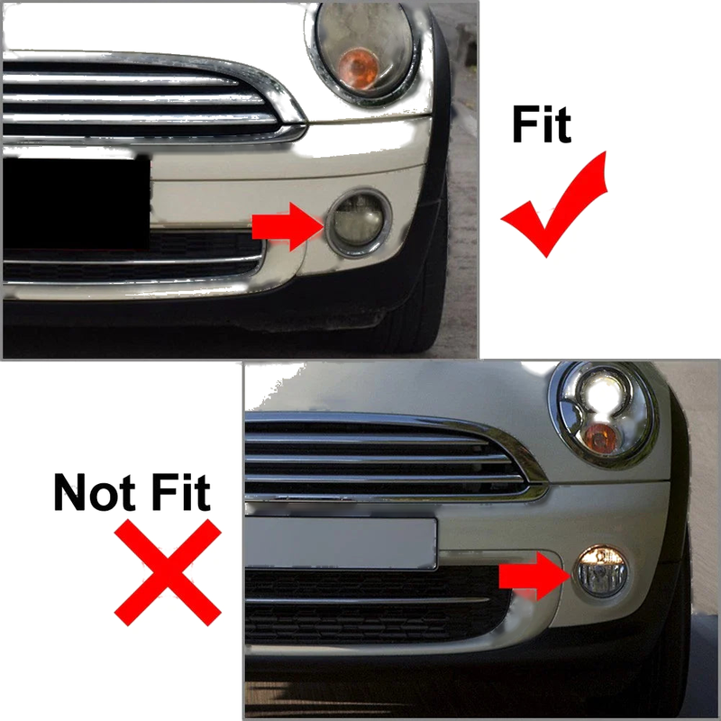 Mini Cooper R55 R56 R57 Left Black Front Fog Light Cover (2007-2011)
