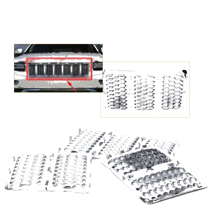 Jeep Grand Cherokee Chrome Grille Mesh Insert Trim (2016-2019)