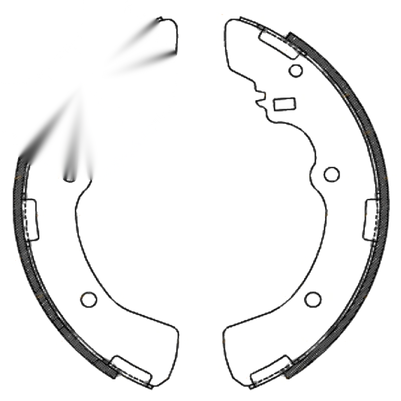 Mitsubishi Delica P25W Rear Brake Shoe Set (1989-1994)