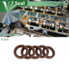 Oil Seal FKM Rubber 30x42x8mm High Pressure Brown 5 Pcs