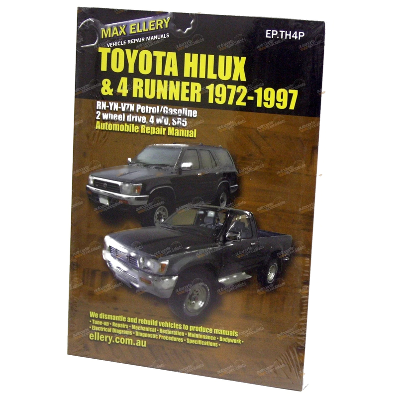 Toyota 4Runner Petrol VZN130 RN130 YN60 YN63 Workshop Manual