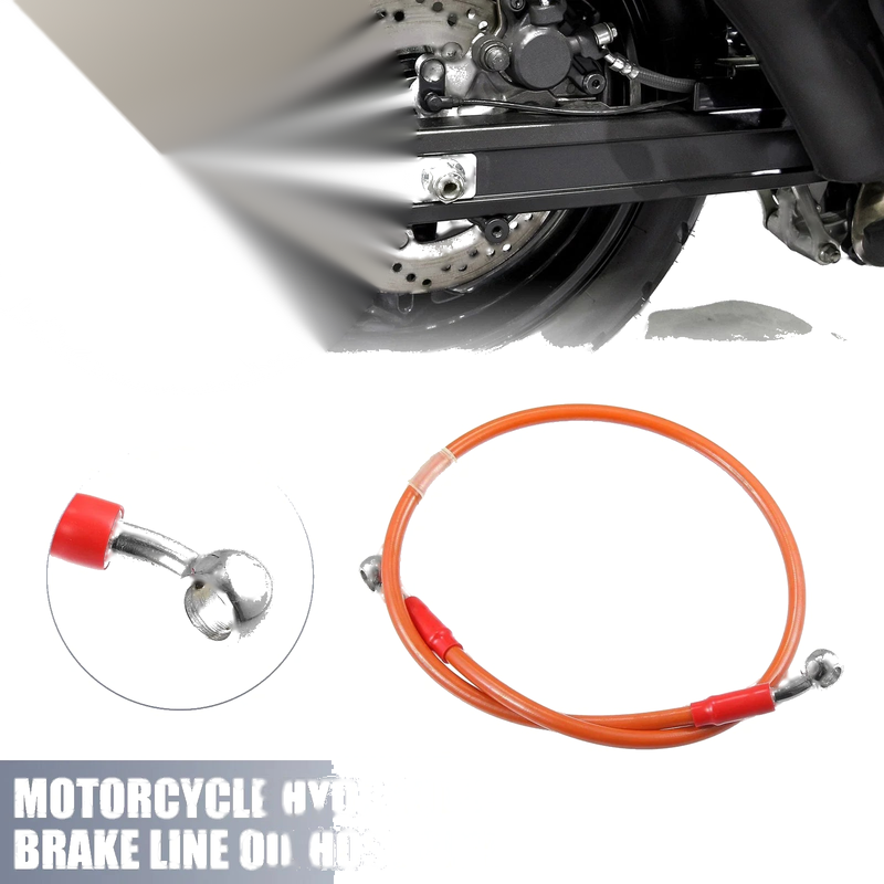 Orange 70cm 10mm Motorcycle Hydraulic Brake Line Hose