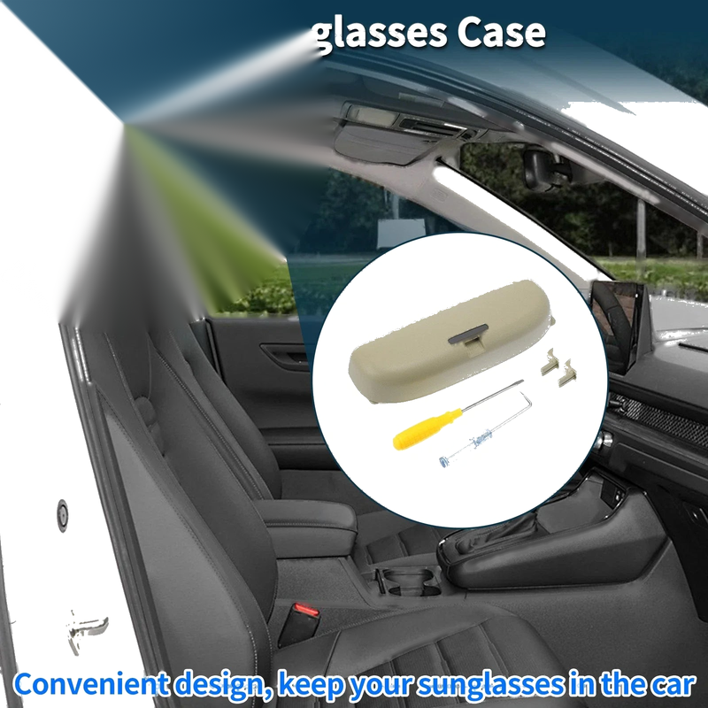 BMW 1 Series F20 Eyeglasses Holder Storage Beige Sunglasses Case