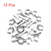 Motorcycle 12Pcs 6mm Thread Silver Alloy Motorcycle License Plate Screws