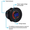 Car Boat Marine Gauge LED Battery Volt Meter Monitor 12V