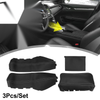 Honda Civic 10th Gen 2016-2020 Black & White Line 3 Pcs Armrest Covers