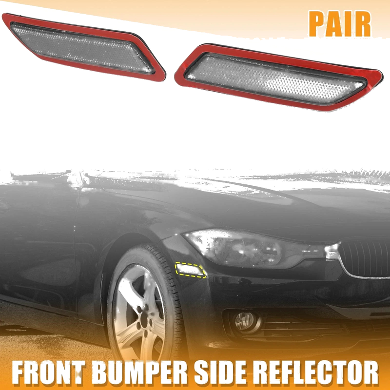 BMW F30 F31 3-Series 1 Pair Front Bumper Reflector (2013-2015)