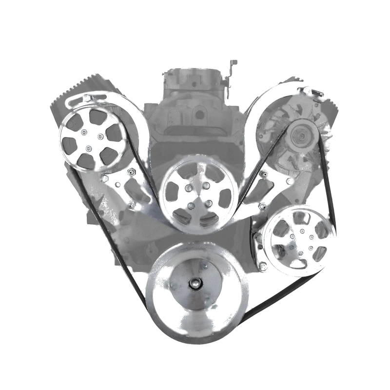 Chevy BBC 454 Aluminum Serpentine Engine Pulley Kit