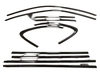 Porsche Cayenne Steel Glossy Black Window Molding Cover Trim (2019-2023)