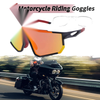 Goggles / Motorcycle Riding Goggles Red Lens Black Frame PC Sunglasses