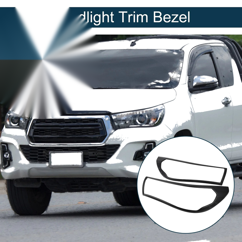Toyota HILUX REVO 1 Pair Car Front Headlight Trim Bezel (2015–2017)