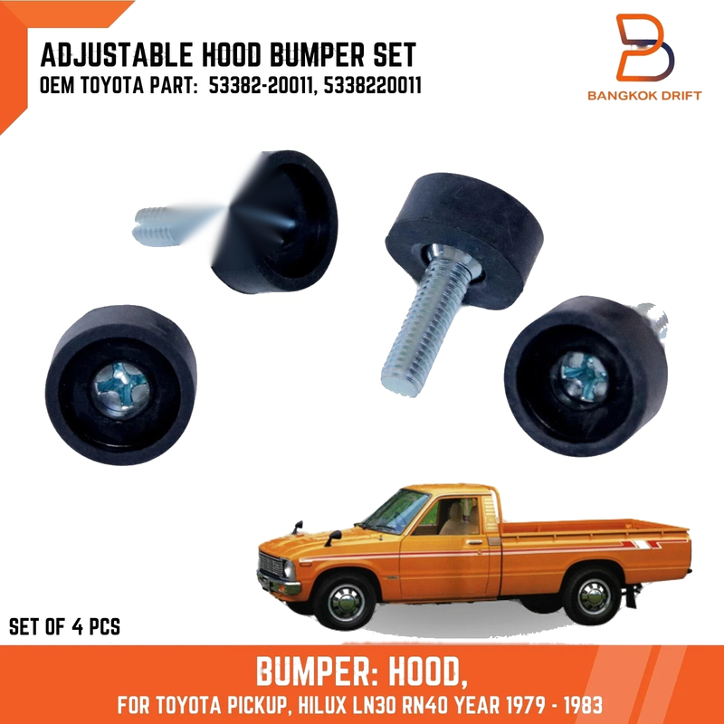 Toyota Hilux RN30 RN40 SR5 Adjustable Hood Bumper Cushion Screw (79-83)