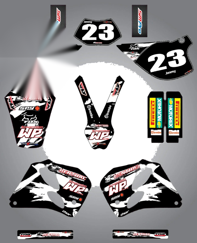 KTM SX / EXC (1993-1997) - Safari Style Stickers Custom Graphics Full Kit