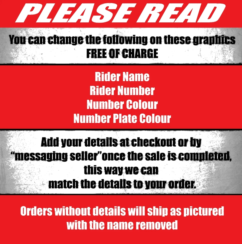 Honda CRF 450X (2005-2016) Custom Graphics Barbed Style Stickers