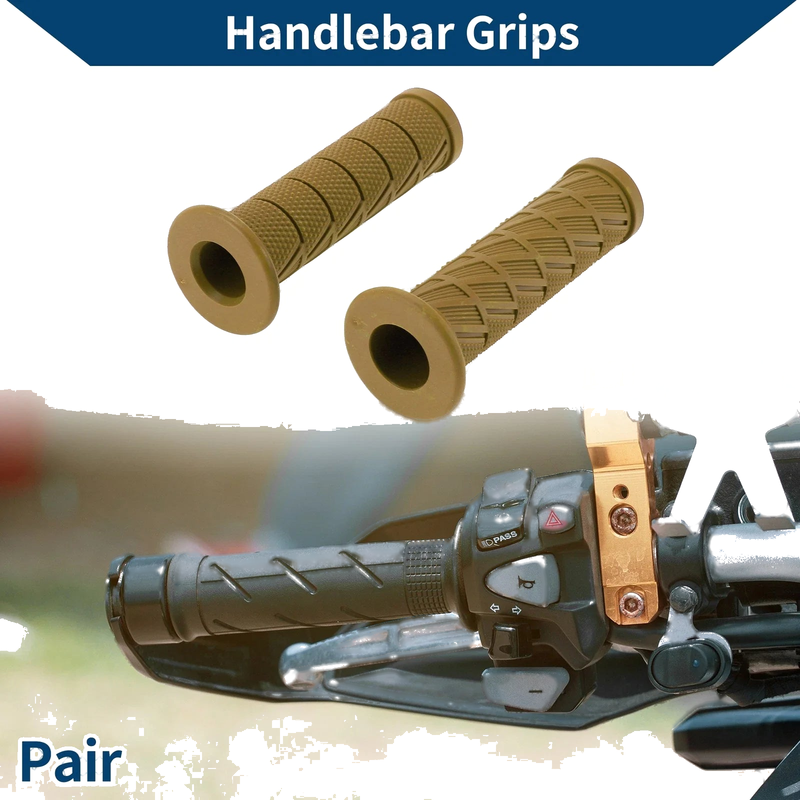 Motorcycle 1 Pair / 7/8" 22mm / Handlebar Grips Rubber Khaki