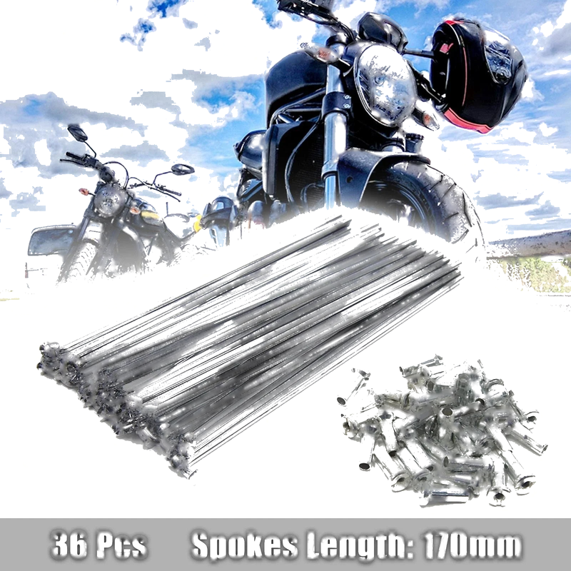 Motorcycle 36pcs / 170mm / Wheel Spokes Set 3.5mm Thread Nipples