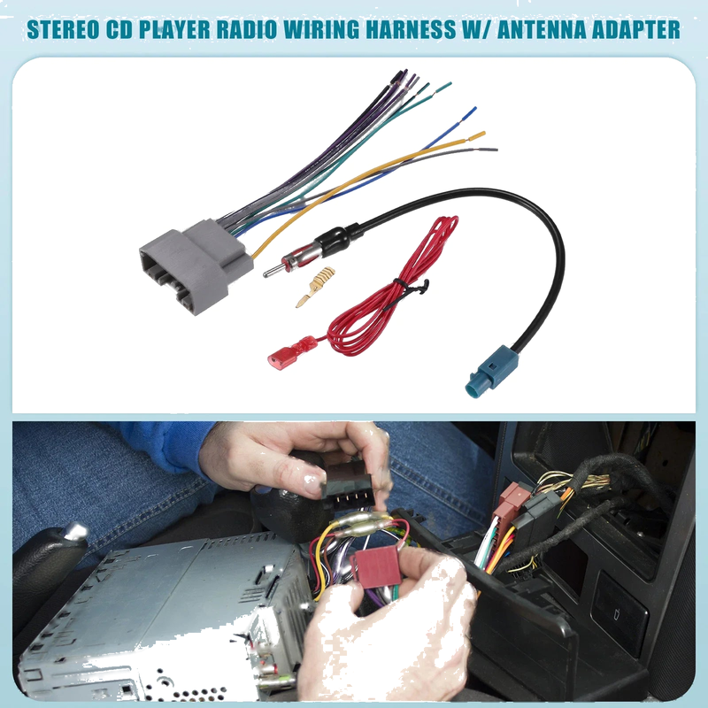 Chrysler Stereo CD Player Radio Wiring Harness & Antenna Adapter Set (2007-2011)