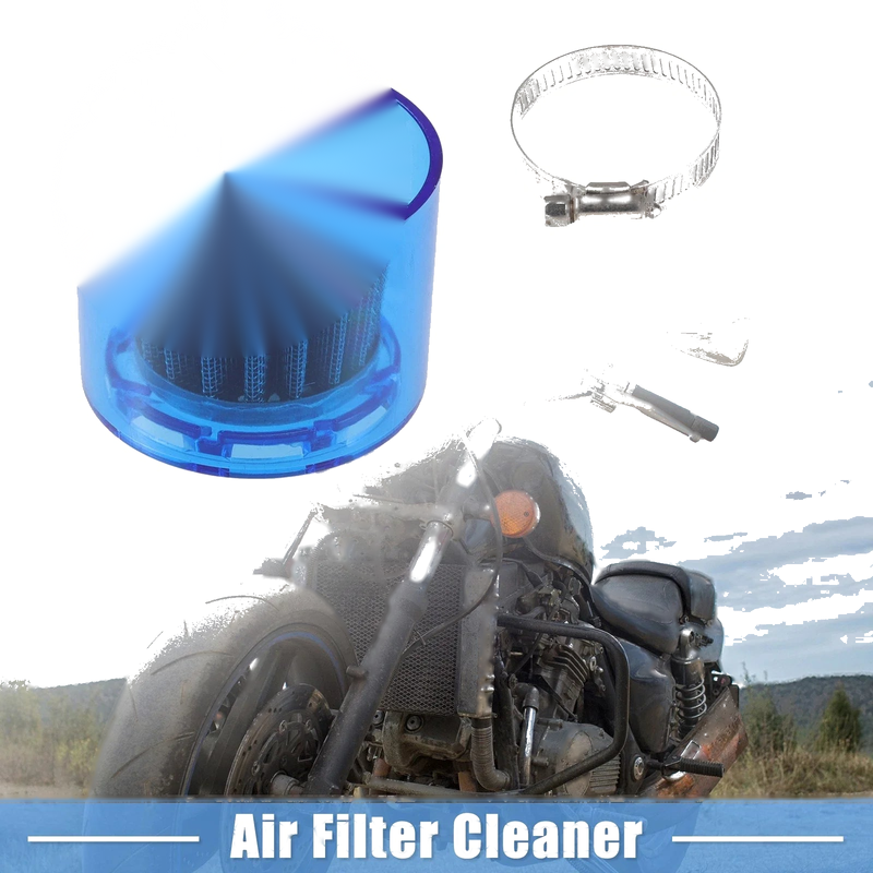 110-125cc Motorcycles Blue Air Filter Cleaner Straight 40mm/1.57