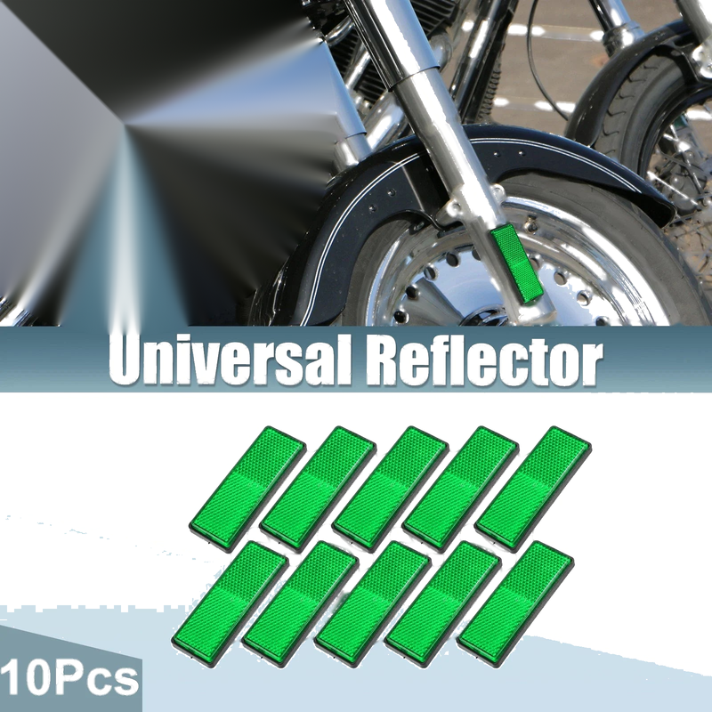 Universal 10 x 88x32mm Motorcycle Safety Spoke Reflective with Screw Green