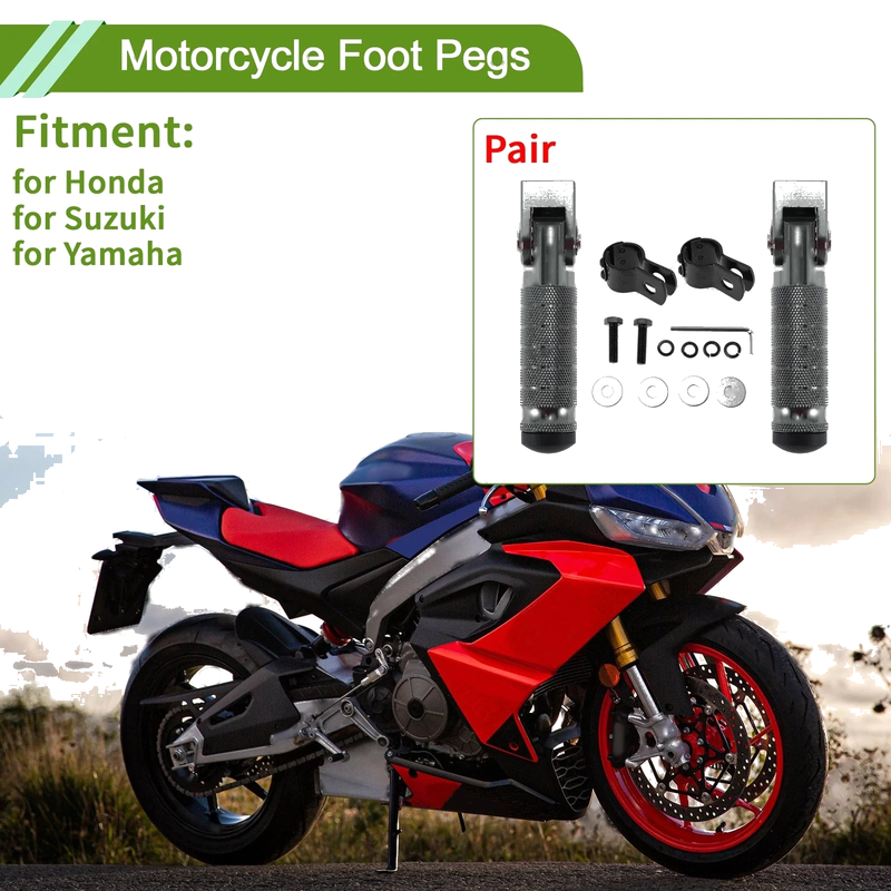 Honda / Suzuki / Yamaha Titanium Tone Foot Pegs