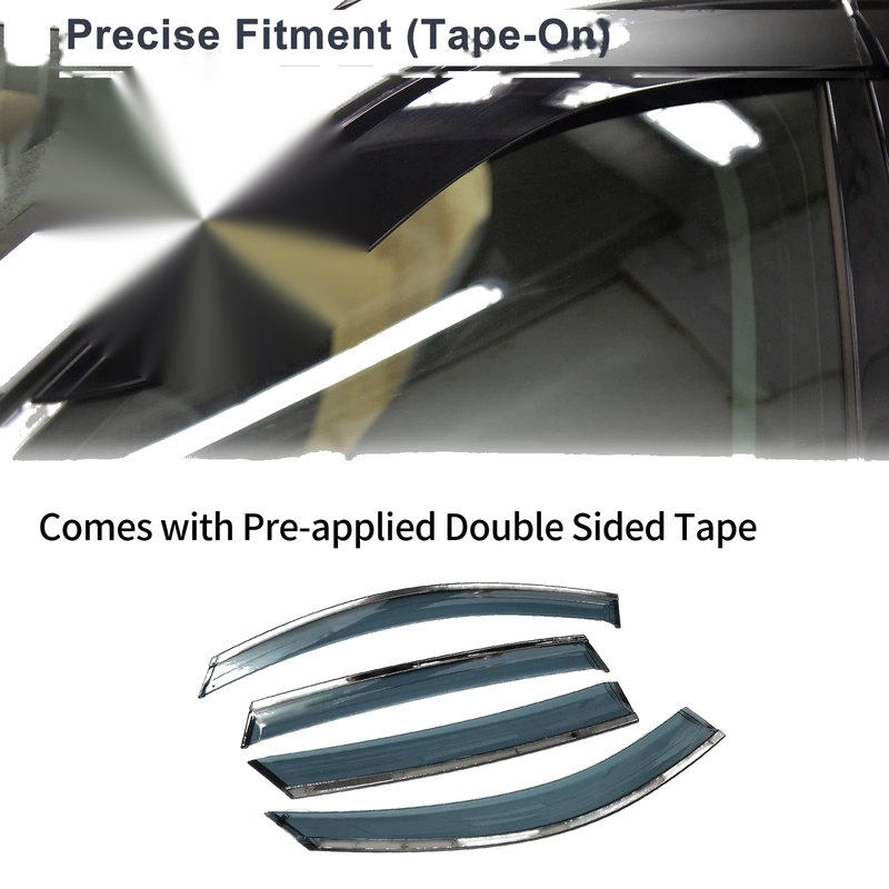 BMW X6 Side Window Vent Visors Black 1 Set Deflectors (2008-2014)