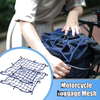 2 x Motorcycle Cargo Net 50x50cm Luggage Netting with 8 Hooks Blue