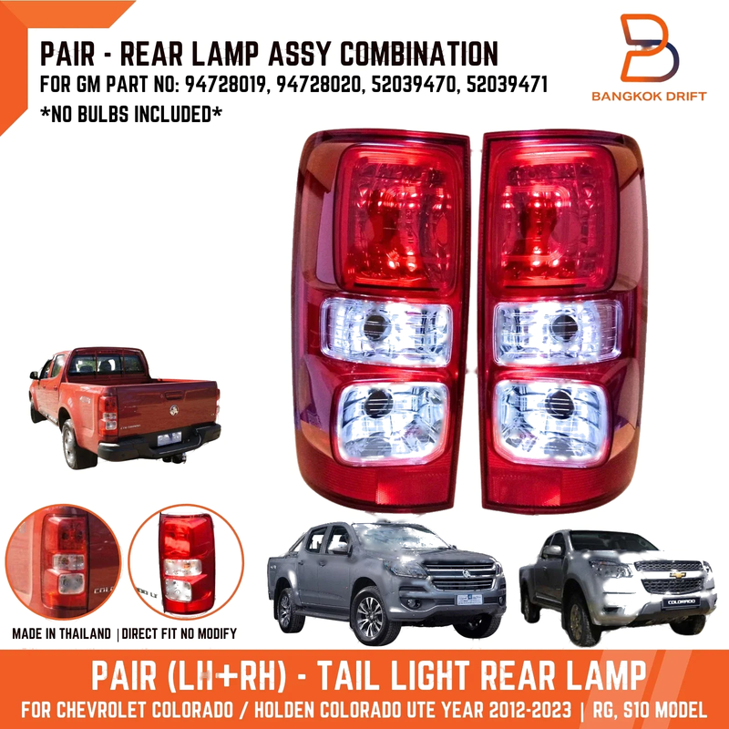 Holden Colorado Ute LH RH Tail Lamp Rear Light (2012-2023)