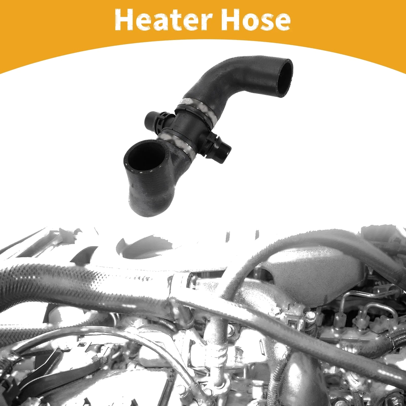 BMW 528i xDrive 2.0L Heater Hose Rubber Black (2012-2014)