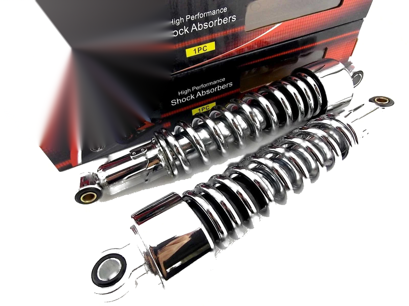 Yamaha TX650 325mm JBS Chrome Rear Shock Absorbers (1970-1973)