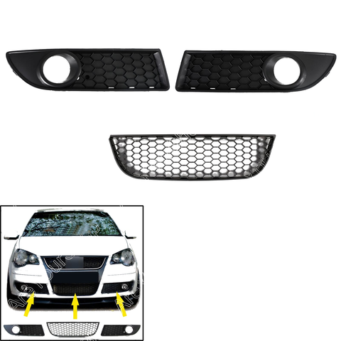 VW Polo 9N3 GTI Front Lower Grille Honeycomb Style (2005-2009)