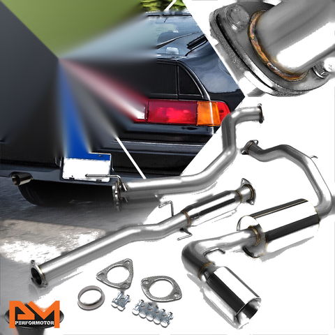 For 88-91 Honda CRX Coupe 1.5/1.6 4" Rolled Tip Muffler Catback Exhaust System