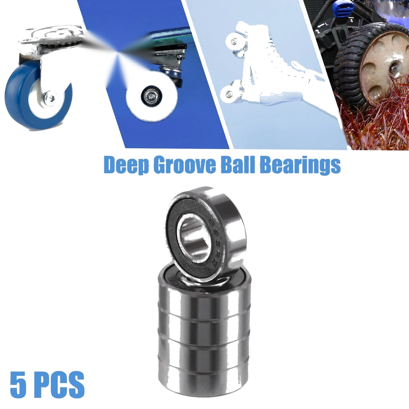Make Model 5 x 8x19x6mm Double Rubber Sealed Deep Groove Ball Bearings