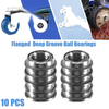 10pcs 5x8x2.5mm Double Metal Shield Flanged Deep Groove Ball Bearings