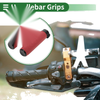 Motorcycle Handlebar Grips 25mm Cover Kit TPU Dark Red
