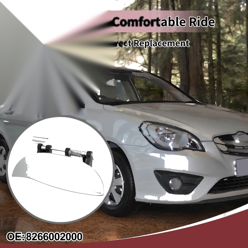 Hyundai Atos Front Right Silver Tone Exterior Door Handle (2000-2003)