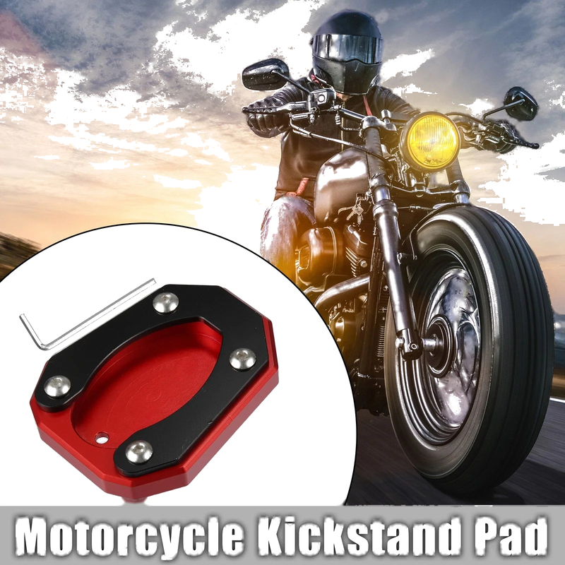 Kawasaki ZX-4RR Set Kickstand Side Stand Plate Pad Red (2023–2023)