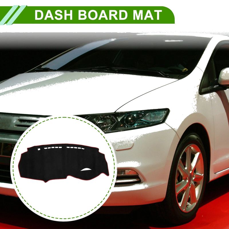 Honda Insight 2009-2014 Sun Protector Black Red Dashboard Cover Mat