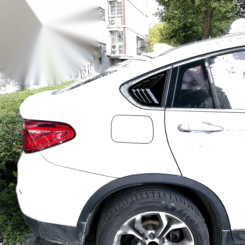 BMW X4 Black Rear Side Window Blinds Louver Cover Accessories (2014–2018)