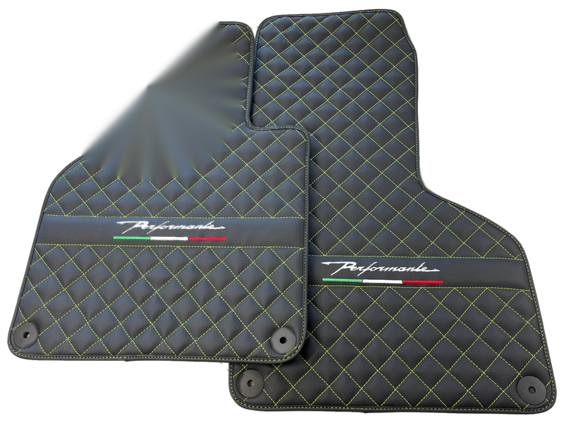 Lamborghini Huracan Performante (2014-2023) - Green Sewing Floor Mats