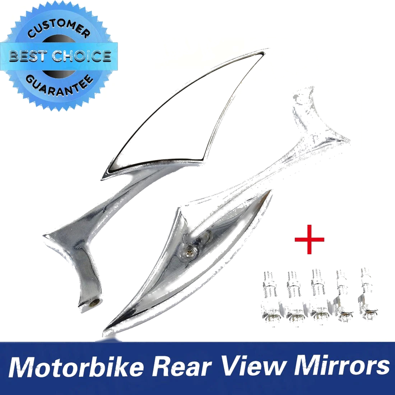 Kawasaki Motorcycle Chrome Custom Rear View Side Mirrors