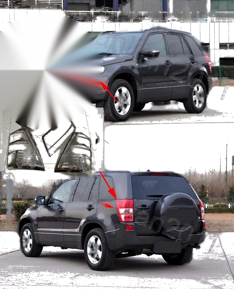 SUZUKI GRAND VITARA Chrome Front Rear Head Tail Light Lamp Cover Trim (2006-2013)