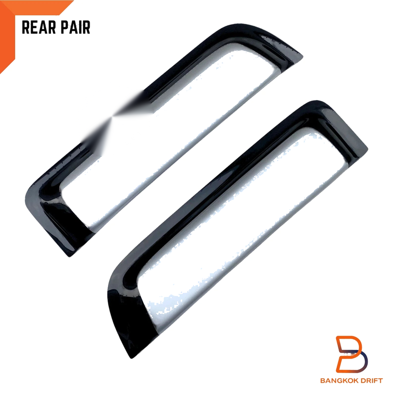Toyota Hilux Ute 4 x Silver Visor Rain Guard Weather Shield (88-96)