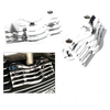 Harley Touring Chrome Finned Slotted Head Bolt Spark Plug Covers