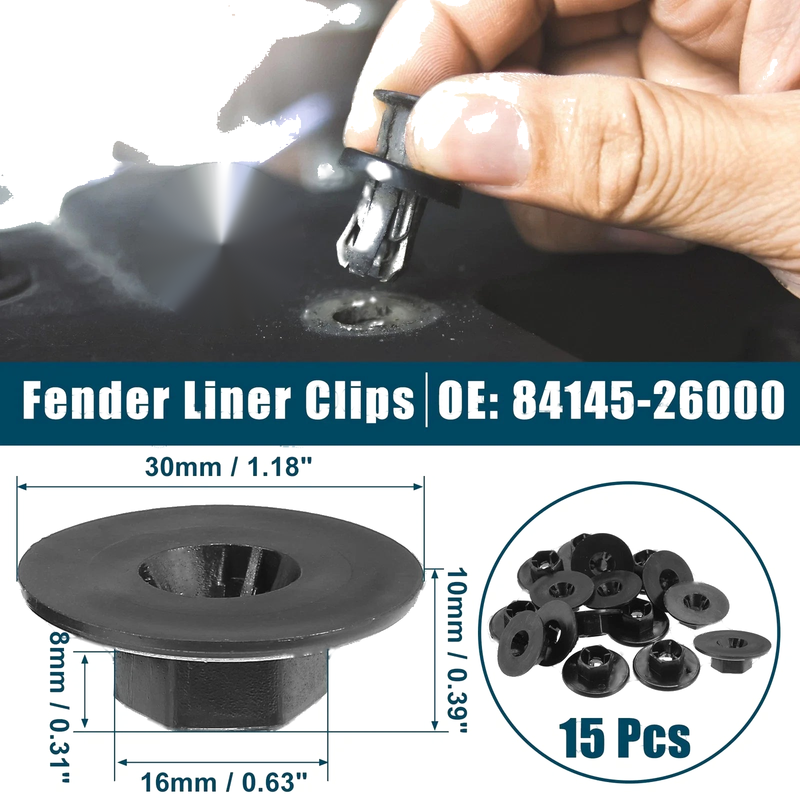 Kia Cadenza Fender Liner Clips 15Pcs (2014-2019)