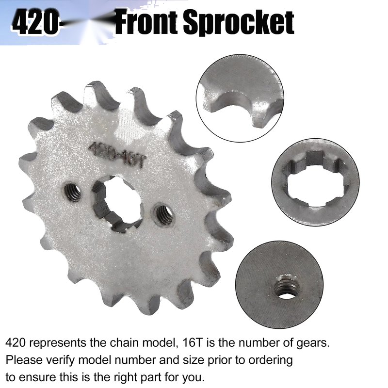 Honda 50cc 70cc 90cc 110cc 125cc 420 16T 17mm Front Sprocket