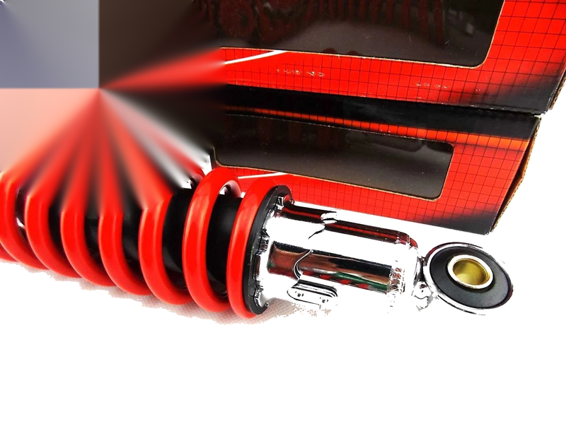 Honda CR125 RA 400mm Red/Chrome Rear Shock Absorbers