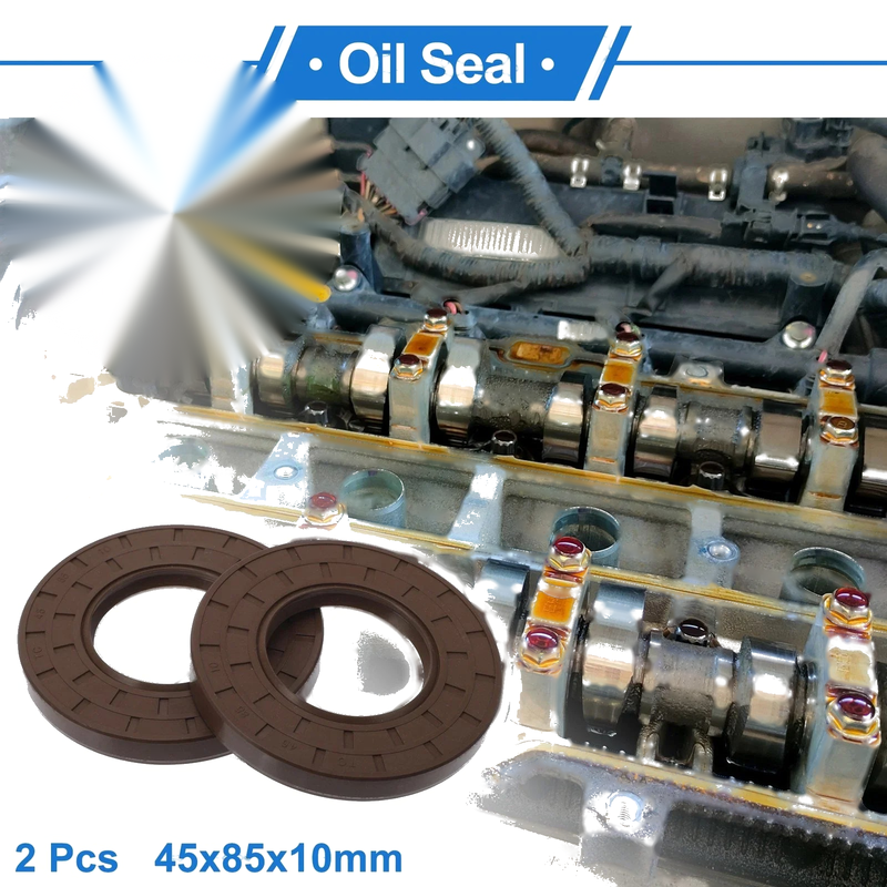 Vehicle Oil Seal 45x85x10mm Brown FKM 2 x Seal Ring Rotary Shaft