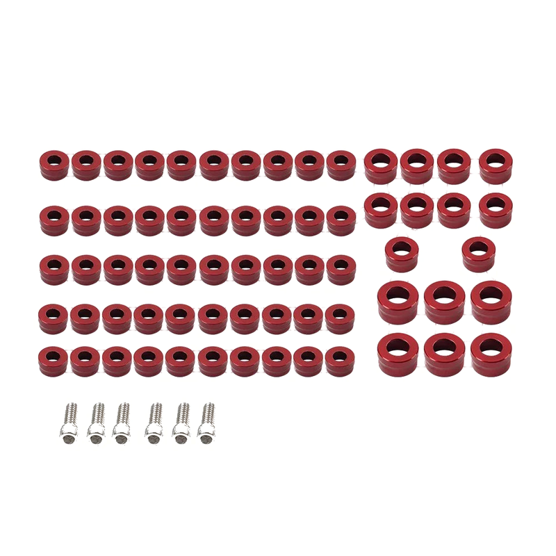 Harley Touring Road Street Glide 66X Engine Bolt Topper Caps Red (2009-2023)