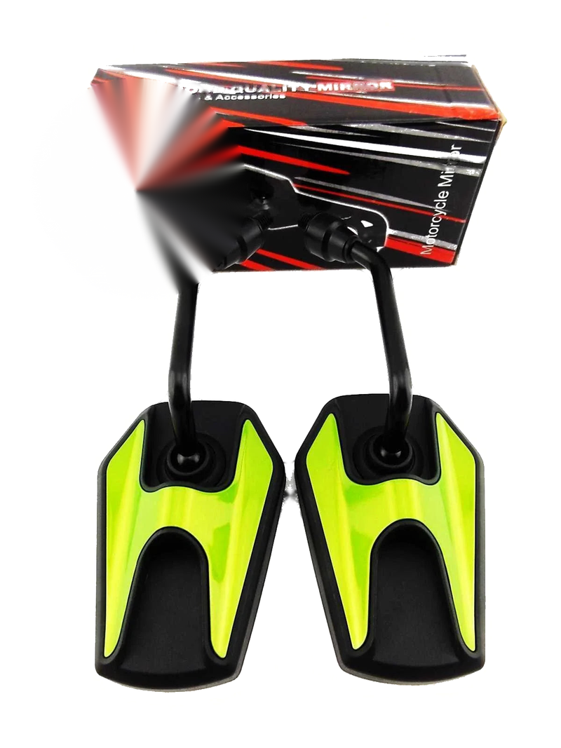 Suzuki TS125 Black Green Hex Soko Mirrors (1971-2007)