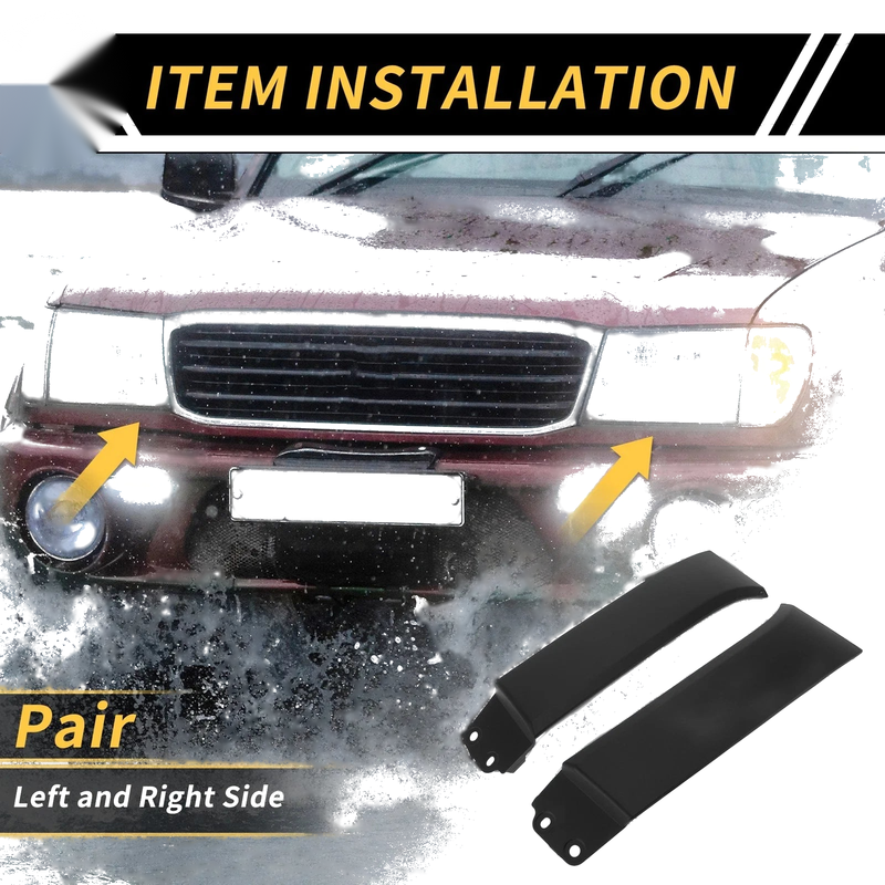 Toyota Tundra 2 x Pair Front Bumper Grille Headlight Filler (2007–2013)
